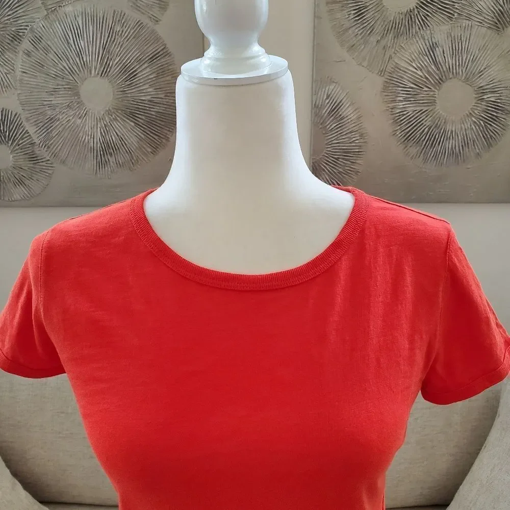 🌹 J. CREW 🌹  '90s Cropped Organic Slub Cotton T-shirt - [XXS, Orange]